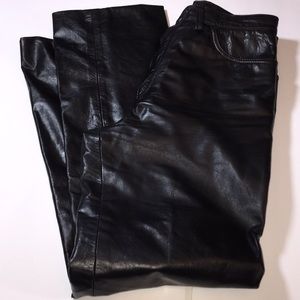 Villon Faux Leather Pants Women Size 8/30 Black